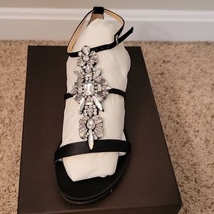 Badgley Mischka Barstow black satin size 9.5